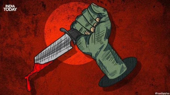 धारदार हथियार से ग्रामीण की हत्या, आरोपी फरार धारदार हथियार से ग्रामीण की हत्या, आरोपी फरार